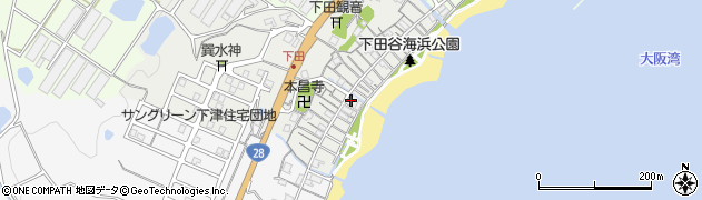 兵庫県淡路市下田262周辺の地図