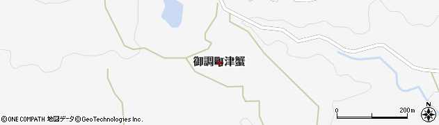広島県尾道市御調町津蟹周辺の地図