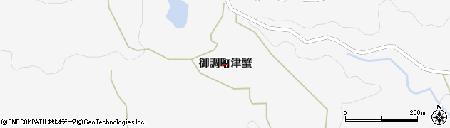 広島県尾道市御調町津蟹周辺の地図