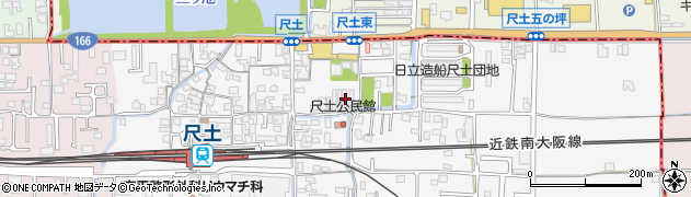 奈良県葛城市尺土212周辺の地図