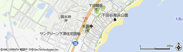 兵庫県淡路市下田158周辺の地図