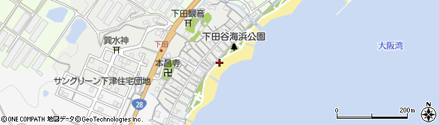 兵庫県淡路市下田周辺の地図