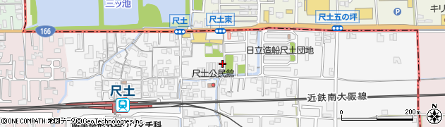 奈良県葛城市尺土201周辺の地図