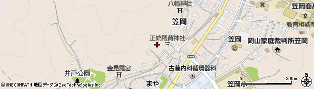 岡山県笠岡市笠岡周辺の地図