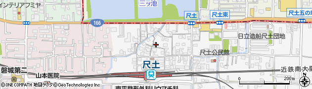 奈良県葛城市尺土318周辺の地図