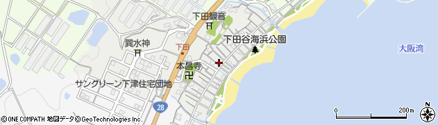 兵庫県淡路市下田173周辺の地図