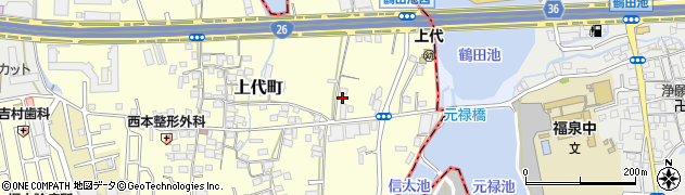 大阪府和泉市上代町86周辺の地図