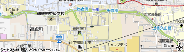 奈良県橿原市出合町216周辺の地図