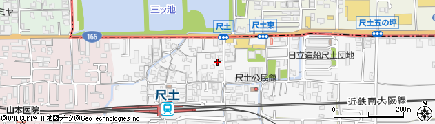 奈良県葛城市尺土275周辺の地図