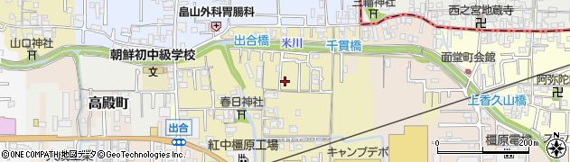 奈良県橿原市出合町周辺の地図