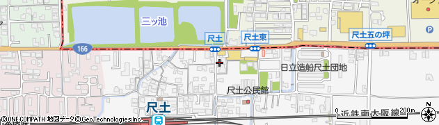 奈良県葛城市尺土206周辺の地図