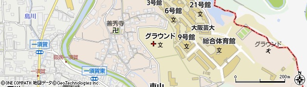 大阪府河南町（南河内郡）東山周辺の地図