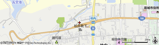 奈良県葛城市竹内387周辺の地図