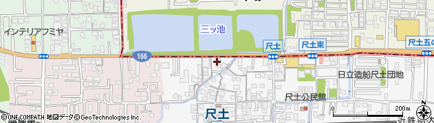 奈良県葛城市尺土266周辺の地図