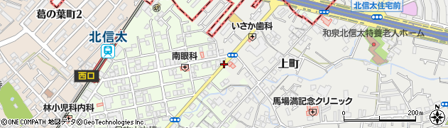 北信太駅東周辺の地図