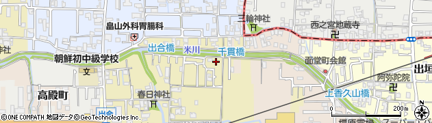 奈良県橿原市出合町185周辺の地図