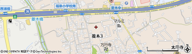 大阪府堺市西区菱木周辺の地図