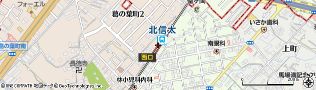 北信太駅周辺の地図