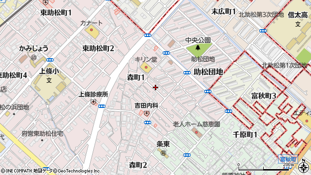 〒595-0005 大阪府泉大津市森町の地図