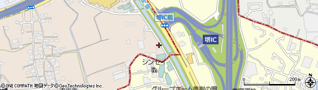 大阪府堺市西区小代周辺の地図