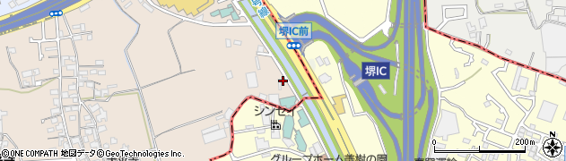 大阪府堺市西区小代周辺の地図