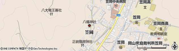 北八幡神社周辺の地図