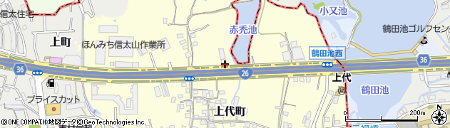 大阪府和泉市上代町805周辺の地図