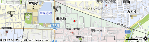 奈良県大和高田市旭北町周辺の地図