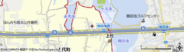 大阪府和泉市上代町48周辺の地図