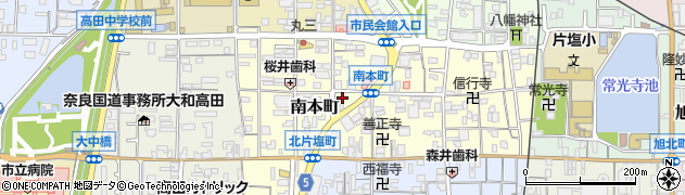 奈良県大和高田市南本町9周辺の地図