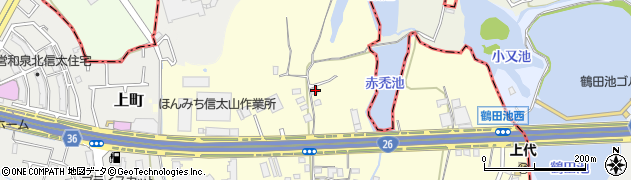 大阪府和泉市上代町827周辺の地図