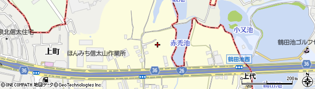 大阪府和泉市上代町818周辺の地図