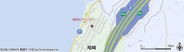 兵庫県淡路市尾崎46周辺の地図
