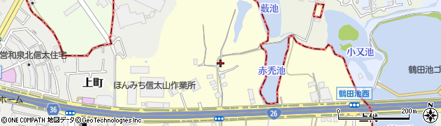 大阪府和泉市上代町830周辺の地図