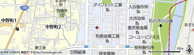 吉田精密プレス工業株式会社　中野工場周辺の地図