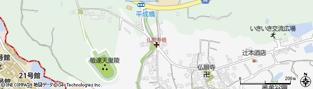 仏眼寺橋周辺の地図