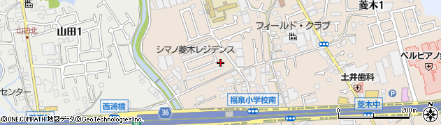 菱木ヒメビシ広場周辺の地図