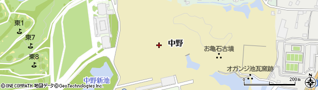 大阪府富田林市中野周辺の地図