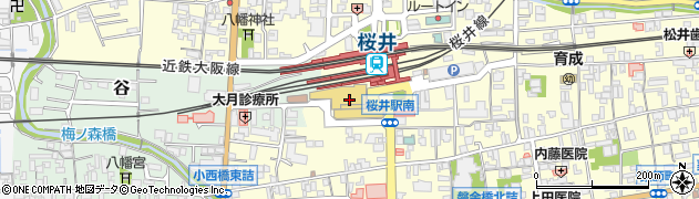 桜井市　市民活動交流拠点周辺の地図