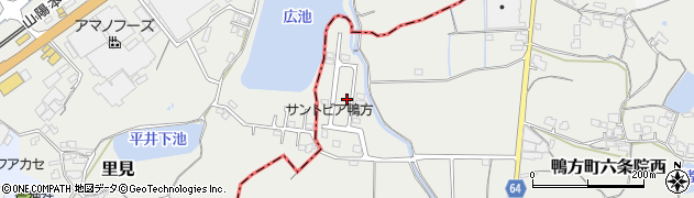 岡山県浅口市鴨方町六条院西3600周辺の地図