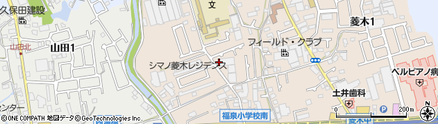 菱木ホップ広場周辺の地図