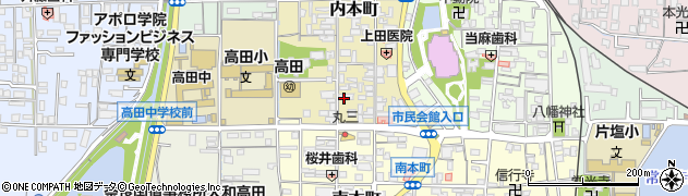 奈良県大和高田市内本町周辺の地図