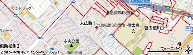 大阪府泉大津市末広町周辺の地図