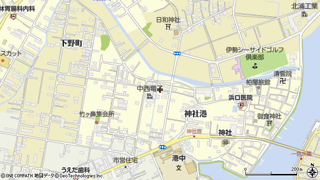 〒516-0004 三重県伊勢市神社港の地図