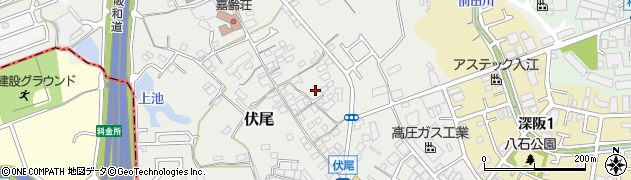 大阪府堺市中区伏尾周辺の地図