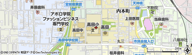 大和高田市立高田小学校　留守家庭児童ホーム周辺の地図