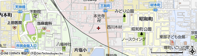 奈良県大和高田市三和町14周辺の地図