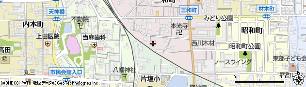 奈良県大和高田市三和町15周辺の地図