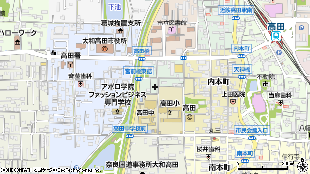 〒635-0091 奈良県大和高田市大中東町の地図