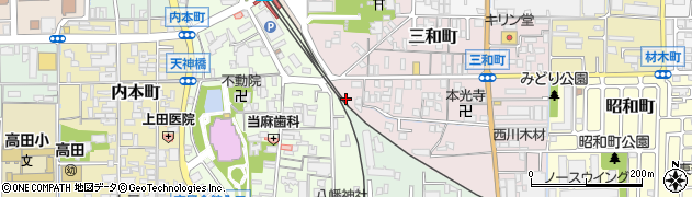 奈良県大和高田市三和町9周辺の地図